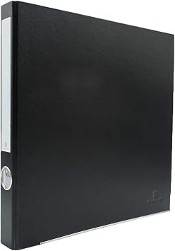 3-Ring Premium Binder - Black, 1.5 Spine, by Bindertek | 225 Sheet Capacity, 1 D-Rings, Linen-Textured Covers, Steel Reinforced Edges, Spine Label Included