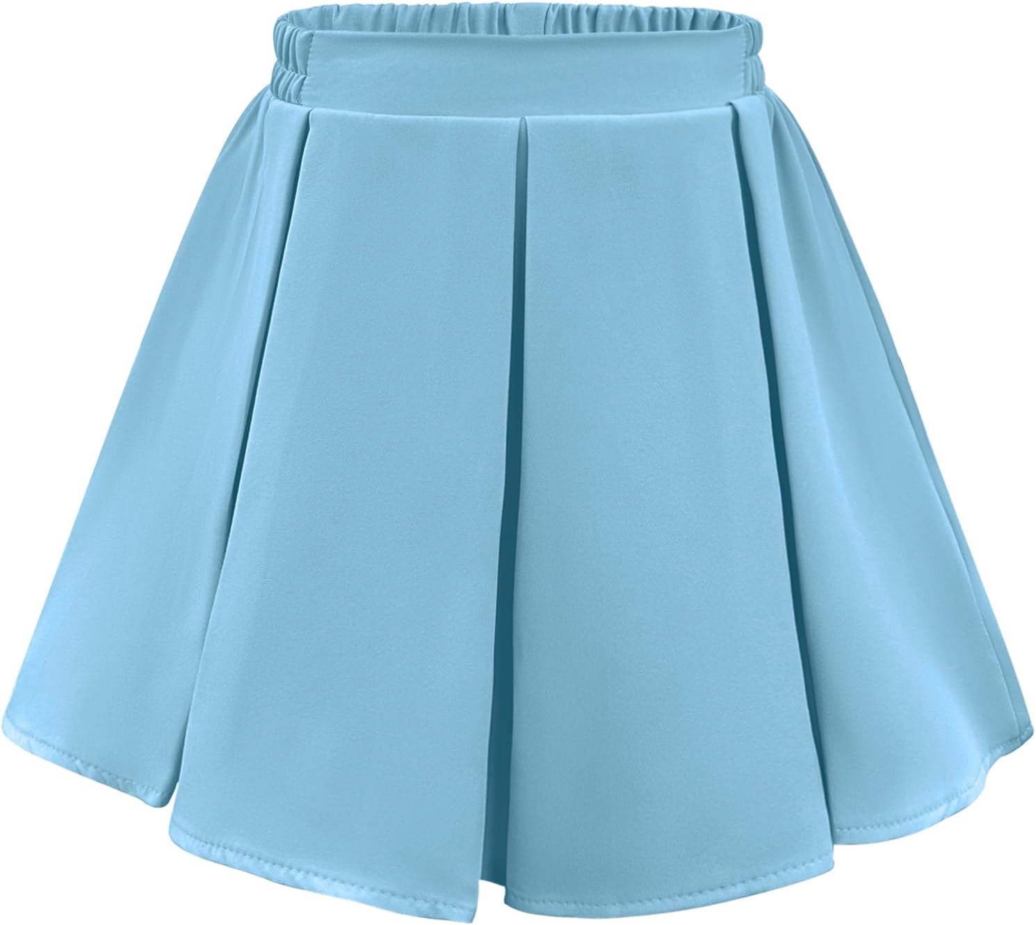 Girls Two Piece Outfits Sleeveless Peter Pan Collar Ruffle White Button Down Shirts and Pleated Skirt Set