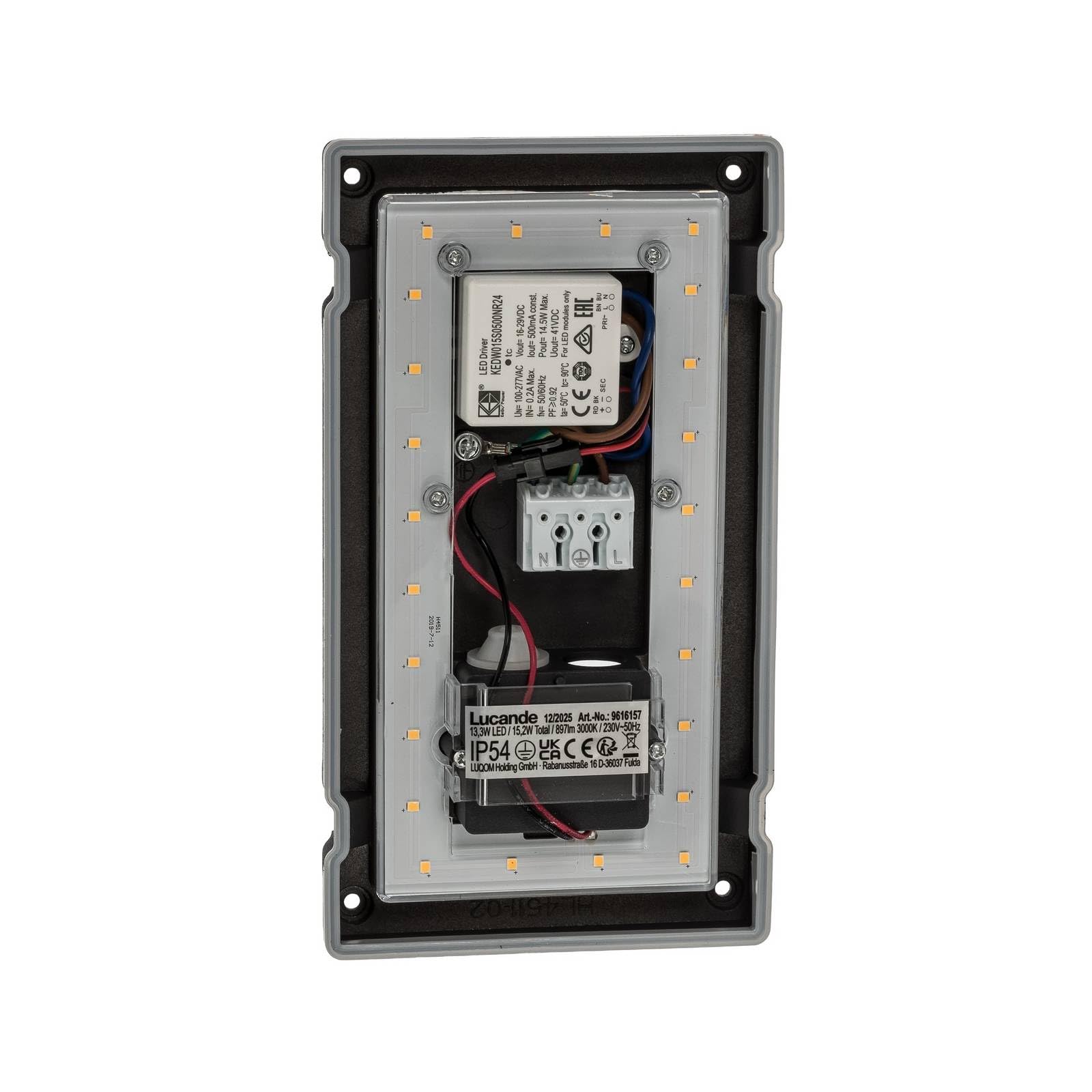 Lucande Applique LED da esterni (Moderno) colore Nero, in Alluminio lampadina inclusa applique lampada outdoor per facciata/parete terrazzo e