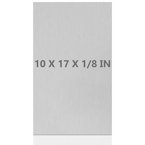 Miniatura 20 de Paquete de 2 láminas de metal de aluminio 6061 T651 de 6 x 16 x 1/4 (6MM) pulgadas de grosor, placa de aluminio plana lisa cubierta con película