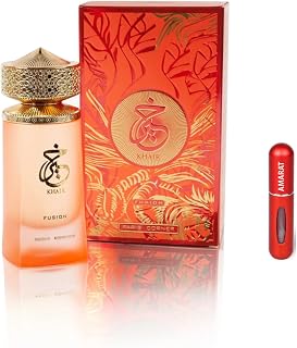 Perfume Khair Confection 100ML, Perfume Árabe de Mujer Larga Duración, Eau De Parfum Incluye Atomizador 5ML, Fragancia Dulce y Floral con Notas de Pera, Crema Batida, Jazmín y Malvavisco (Fusion)