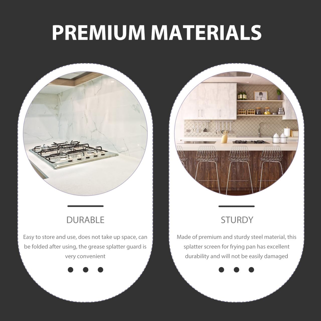 Foldable Kitchen Shield Stove Splatter Guard Backsplash Protector for Easy Cleaning Heat Insulation and Oil Control