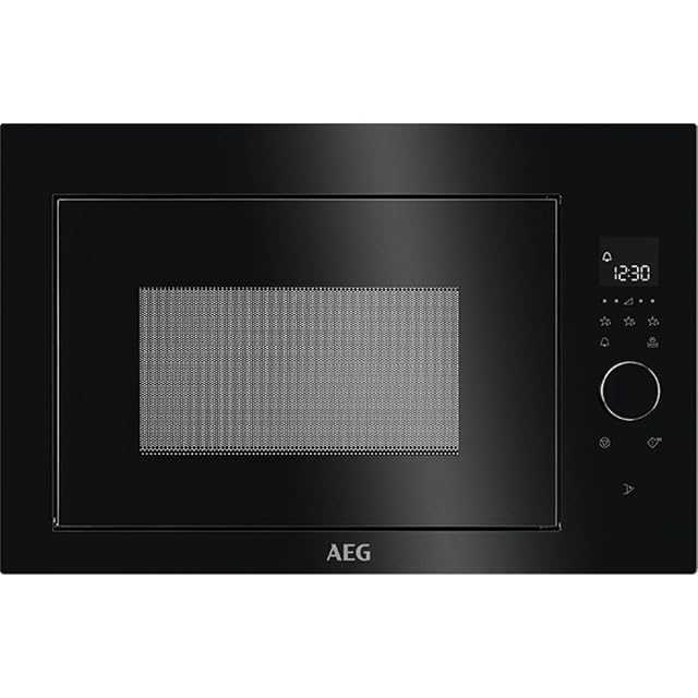 AEG MBE2657SEB Integrated Microwave Oven LCD Display Interior Light Electronic Opening Defrost Program 3 Programmable Functions 900 W