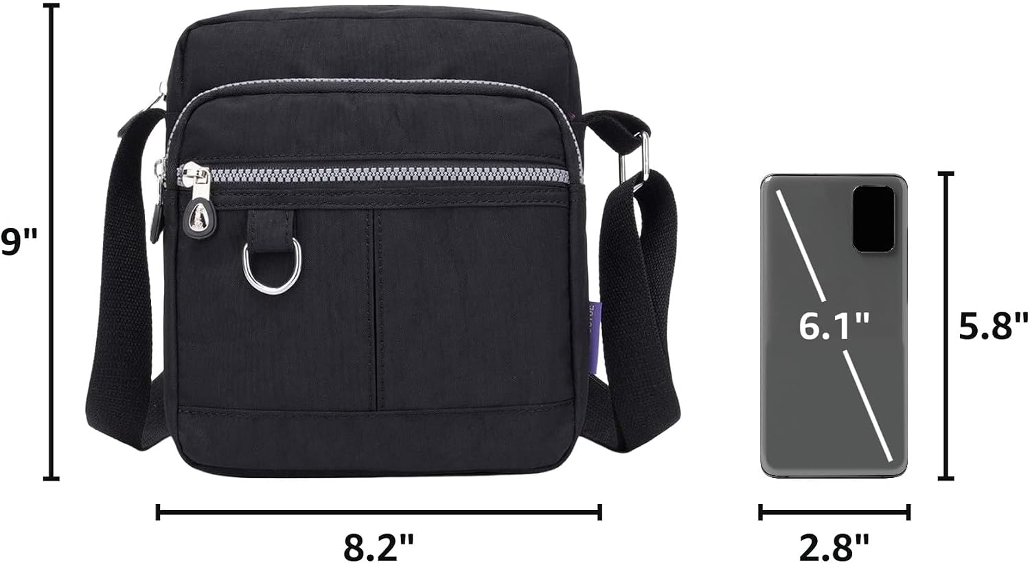 Casual Nylon Purse Handbag Crossbody Bag Waterproof Shoulder Bag for Women