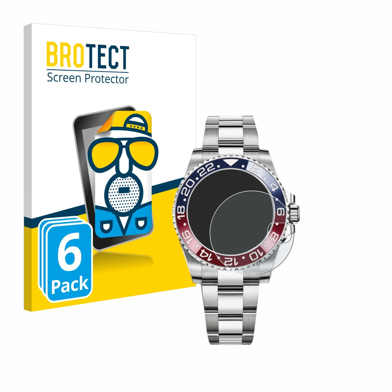 Brotect Pellicola Opaca Anti-Riflesso Per Orologi Circolari ø 27 Mm – 6 Pezzi, Antigraffio E Anti-impronte