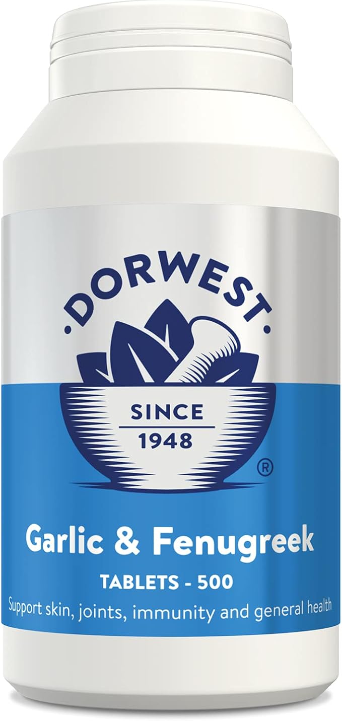 Dorwest Herbs Garlic and Fenugreek Tablets for Dogs and Cats 500