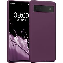 kwmobile Case Compatible with Google Pixel 6a Case - Slim Protective TPU Silicone Phone Cover - Bordeaux Violet