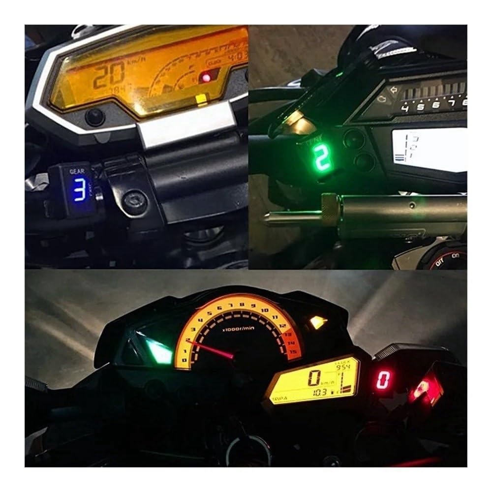 Indicatore Digitale di Marcia per Moto, indicatore di Marcia Universale a 1-6 Livelli per Tiger 955i 2001-2006 e Sprint RS 1999-2004 (Luce Verde).