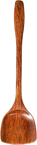 Miniatura 3 de FJNATINH Wok Utensils - Utensilios de cocina de madera, 6 espátulas de madera, pinzas para barbacoa, pala de wok, palillos de cocina, cucharas