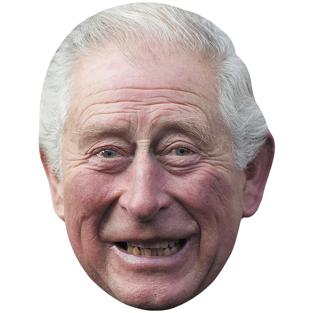 Celebrity Cutouts Lifelike Prince Charles (Smile) Celebrity Mask, Flat Card Face, Fancy Dress Mask