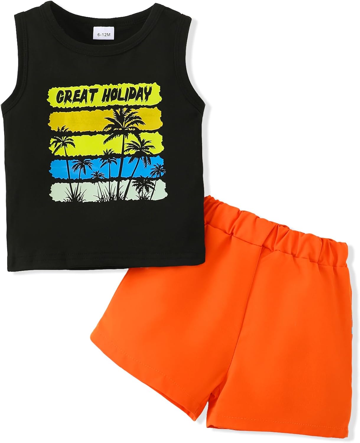 (12-18 months) nzrvaws toddler baby boy summer clothes 2pcs shorts set sleeveless tank tops hawaiian t-shirt cute boys clothing set 18-24 months black-california