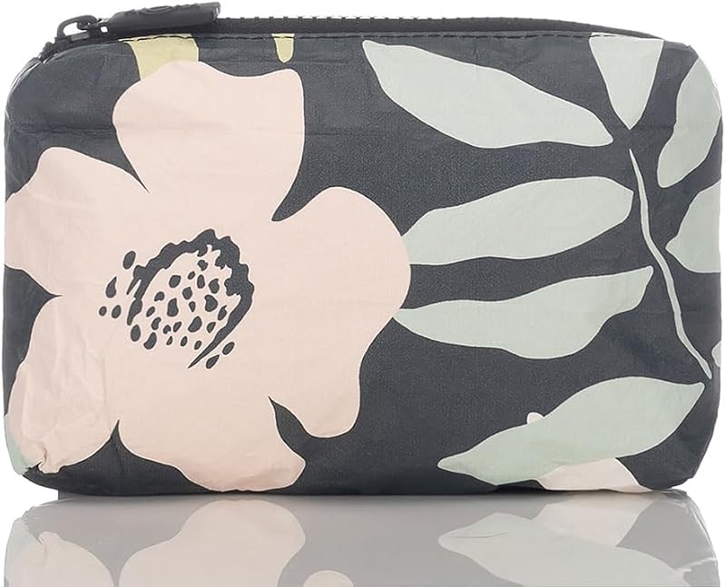 Necessaire de maquiagem ALOHA Collection Mini Pouch Flora Eve, material Splash-Proof e fechamento com zíper