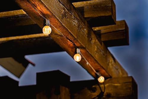 Miniatura 3 de Tira de luces G40  Bombillas de vidrio incandescentes inastillables cálidas de 5 W, cable de calibre 18, luces regulables para patio trasero, patio,