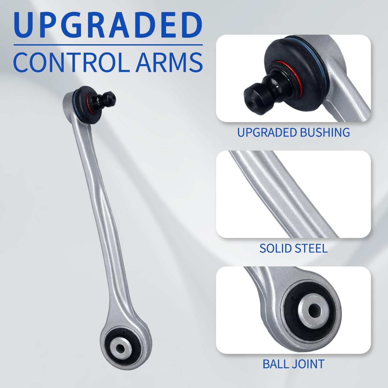 POWERGEAR Suspension Kit 12Pcs Front Upper Lower Control Arm Ball Joint Fit for Audi 2012-16 Audi A4 A5 (Quattro) RS5 S4 S5 Q5