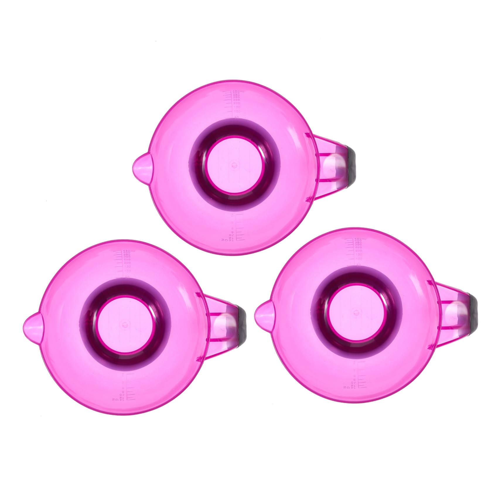 3pièces Bol De Coloration Pour Cheveux Silicone Avec Poignée Lot Pour Mélange De Teinture Capillaire Pratique Pour Salon Ou Usage Diy