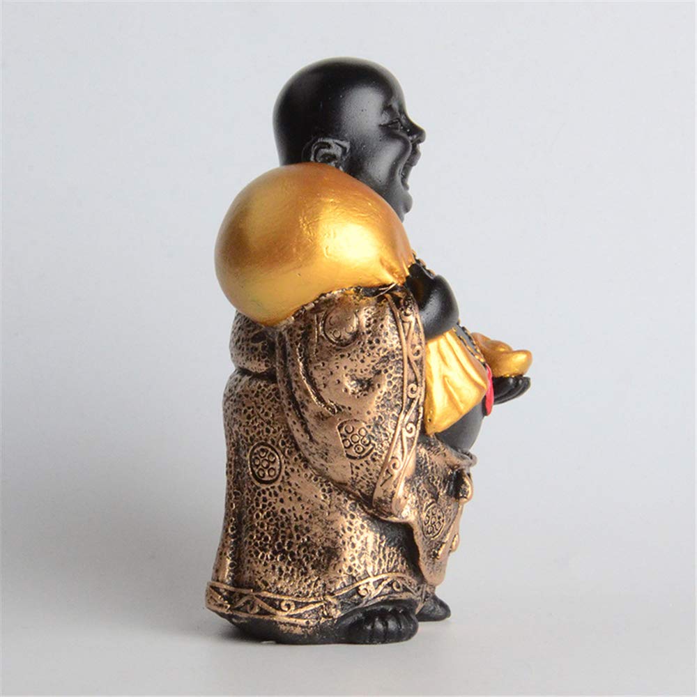 Statua del Buddha Che Ride Resina Maitreya Buddhsit Scultura Fengshui Figurine Art Craft Zen Ornament Decoration Modern Home Office Decor Accessori Buddismo, A