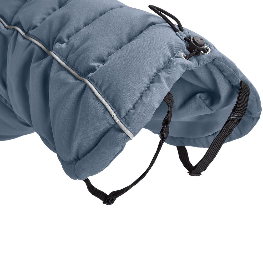 HUNTER Hundemantel Paxson Dachshund, Farbe: taubenblau, wasserabweisend & warm gefüttert, idealer Wetterschutz, reflektierend, für kleine Hunde mit langem Rumpf, Größe: 40