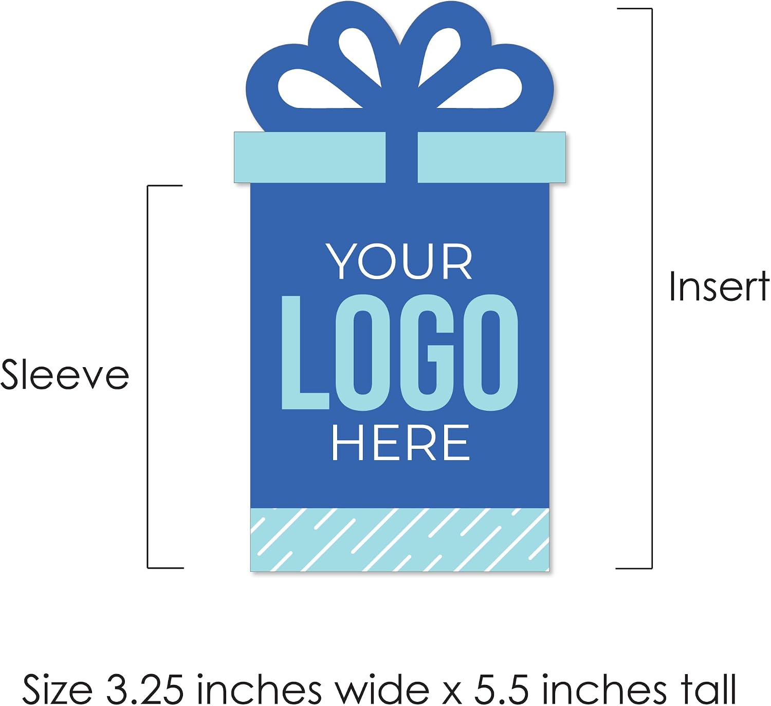 Big Dot of Happiness Custom Logo Nifty Gifty Card Holders - Personalized Branded Business Money and Gift Card Sleeves - Set of 8