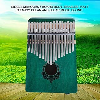 Kalimba à 17 Touches, 17 Touches Beau Corps en Bois pour Cadeau Musical (Vert), Instrument à Clavier - Les Beatles, Paul McCartney, John Lennon, RIngo Starr, George Harrison Kalimba à 17 Touches, 17 Touches Beau Corps en Bois pour Cadeau Musical (Vert), Instrument à Clavier – Image 2