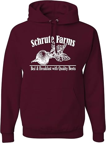 wild custom apparel Schrute Farms Pop Culture Graphic Mens Hoodies