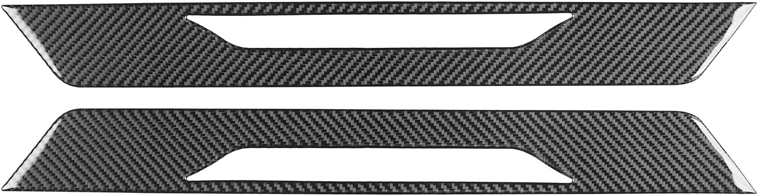 NVCNX for C8 Corvette Accessories Real Carbon Fiber Thick Overlay Sticker Decal Car Door Sill Scuff Plate Door Entry Guard Protector Cover Interior Trim 2PCs for Stingray / Z06 / E-Ray 2020-2025