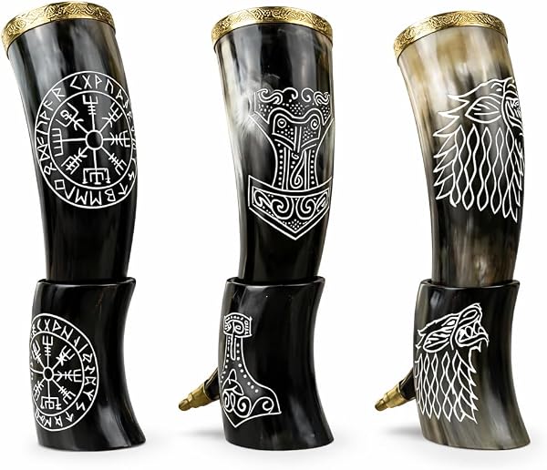 Wikinger Hornkrug mit Ständer