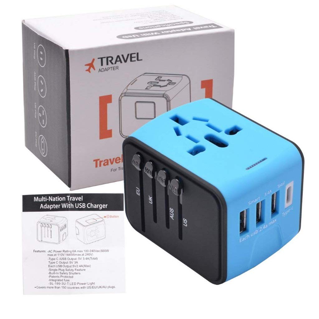 Adaptateur de voyage universel Portable Travel International Chargement Conversion SocketSuNiversal Adaptateur de voyage, Convertisseur de puissance de prise de courant universel adaptateur de prise d