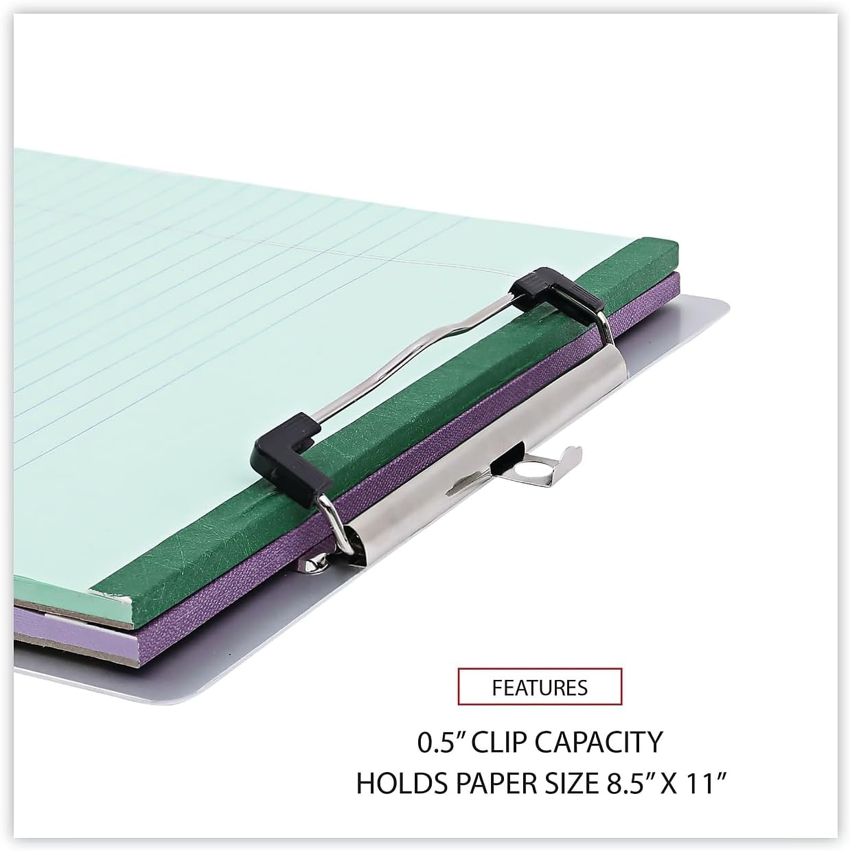 Universal UNV40301 0.5 in. Clip Capacity 8.5 in. x 11 in. Aluminum Clipboard with Low Profile Clip