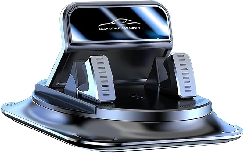 360 Degree Phone Holder Rotating Car, Dashboard Cell Phone Holder, Non-Slip Navigation Bracket, Universal for Most Cars (Black)