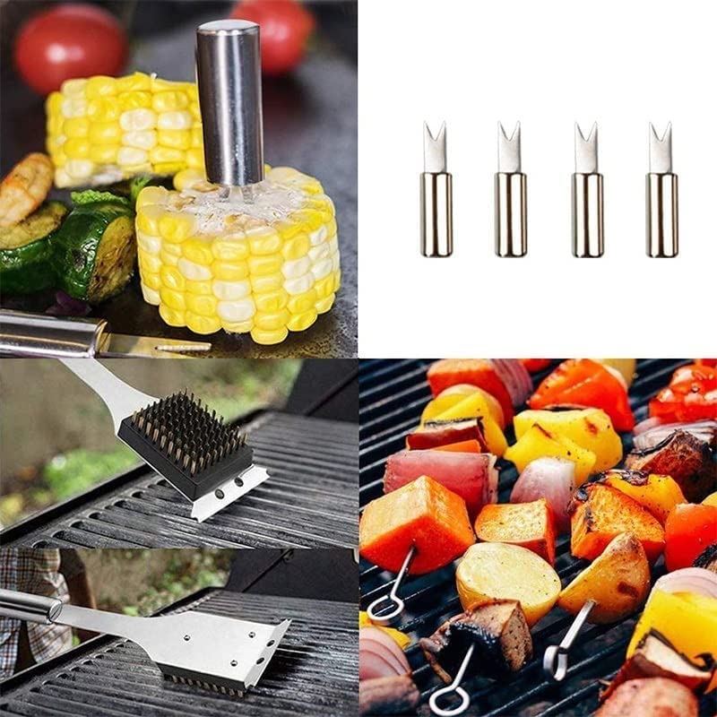 2. 0pcs. Campeggio BBQ. Kit for accessori for barbecue in acciaio inossidabile BBQ. Strumenti for regali di compleanno di Natale - Utensili Grill Set Ideal Gritting Regali for uomini DAD DONN