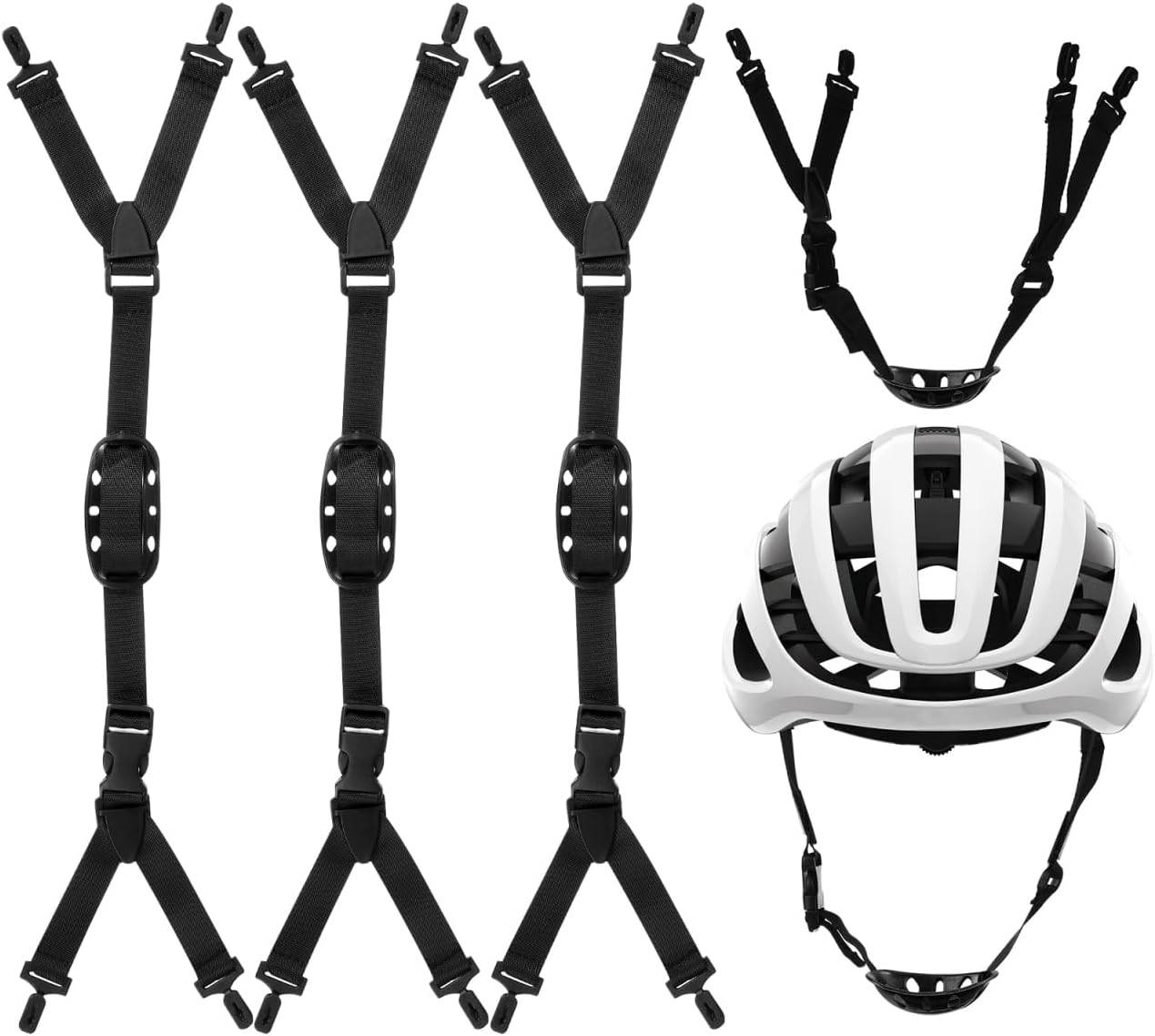 DOITOOL 6 Pcs Hard Hat Chin Strap with Adjustment Helmet Strap and Chin Cup for Construction and Industrial Worker Hat Replacement Guard for Bike Helmet