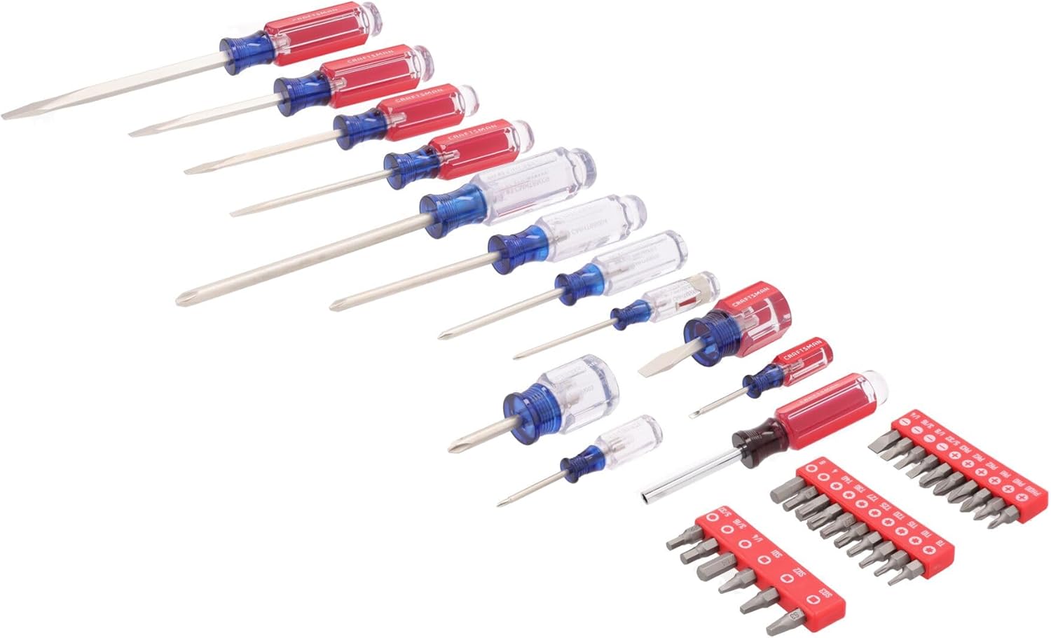 CRAFTSMAN Screwdriver Set, 39 Pc Durable Acetate Handle Master Combination Multi Screw Driver Set Kit (CMHT65180)