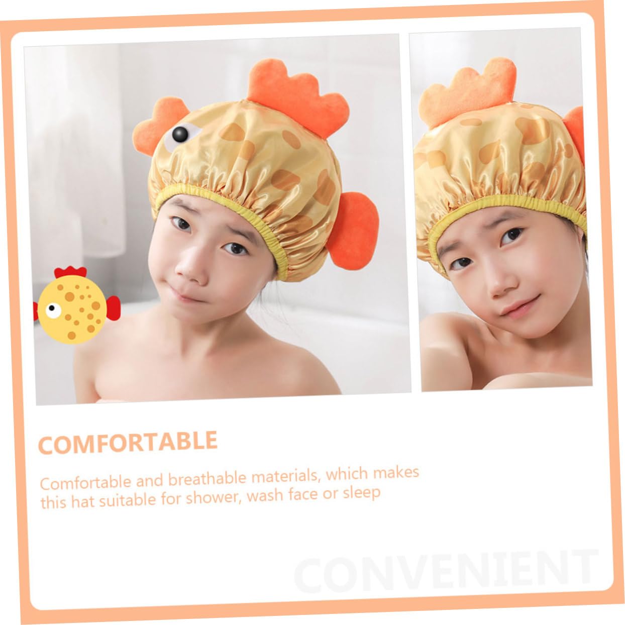 ibasenice 10piezas Gorro De Baño Infantil Gorro De Ducha De Dibujos Animados Para Niñas y Niño Niña Protección Capilar Cama Cómodo y Reutilizable