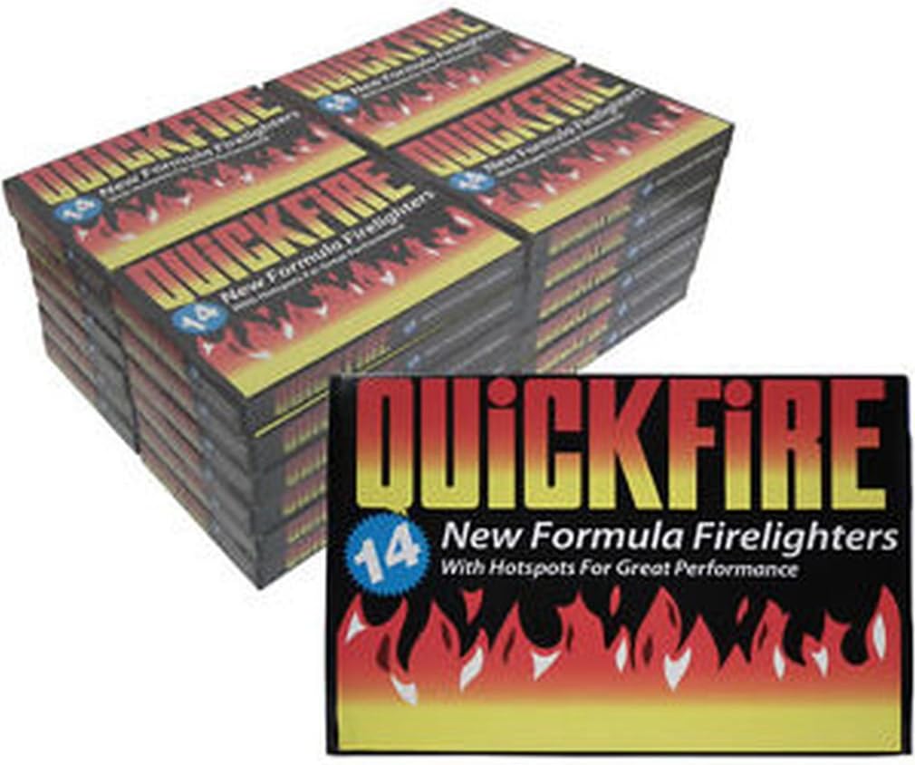 336 Fire Lighters 24 Packs of Quickfire Firelighters Bulk Pack Hotspots Burners