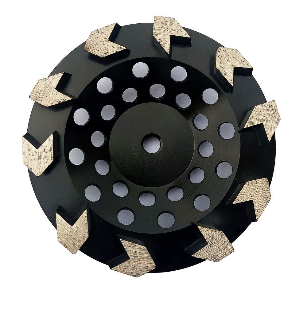 7 inch Diamond Grinding Cup Wheel Grit 30/35 Arrow Segment for Concrete Epoxy Glue Mastic Paint and Coating Removal 5/8-11 Thread