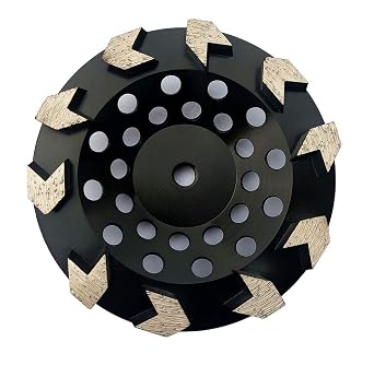 7 inch Diamond Grinding Cup Wheel Grit 30/35 Arrow Segment for Concrete Epoxy Glue Mastic Paint and Coating Removal 5/8-11 Thread