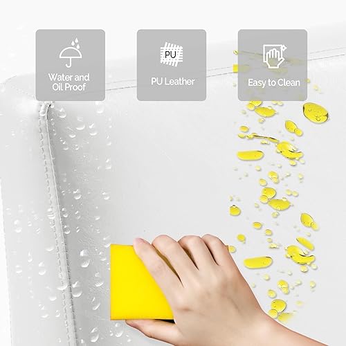 Miniatura 4 de Banco de sala de espera para salón con respaldo, banco de recepción de 59.1 pulgadas, silla de oficina, silla de vestíbulo de piel sintética para