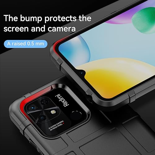 Miniatura 4 de CCSmall Funda para Xiaomi Redmi 10A, resistente a prueba de golpes Absorción Resistente a los Impactos Funda Protectora de Teléfono Bumper Cubierta