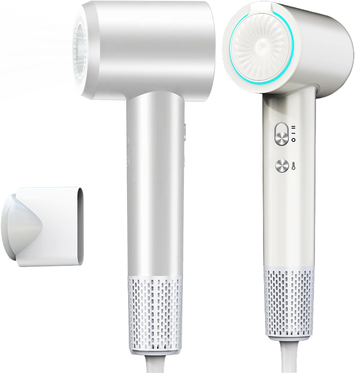 Professional Ionic Hair Dryer, Powerful and Quick Drying, Low Noise, Comes with one Concentrator Nozzle, Suitable for Home, Hair Salons, and Travel（Purple）