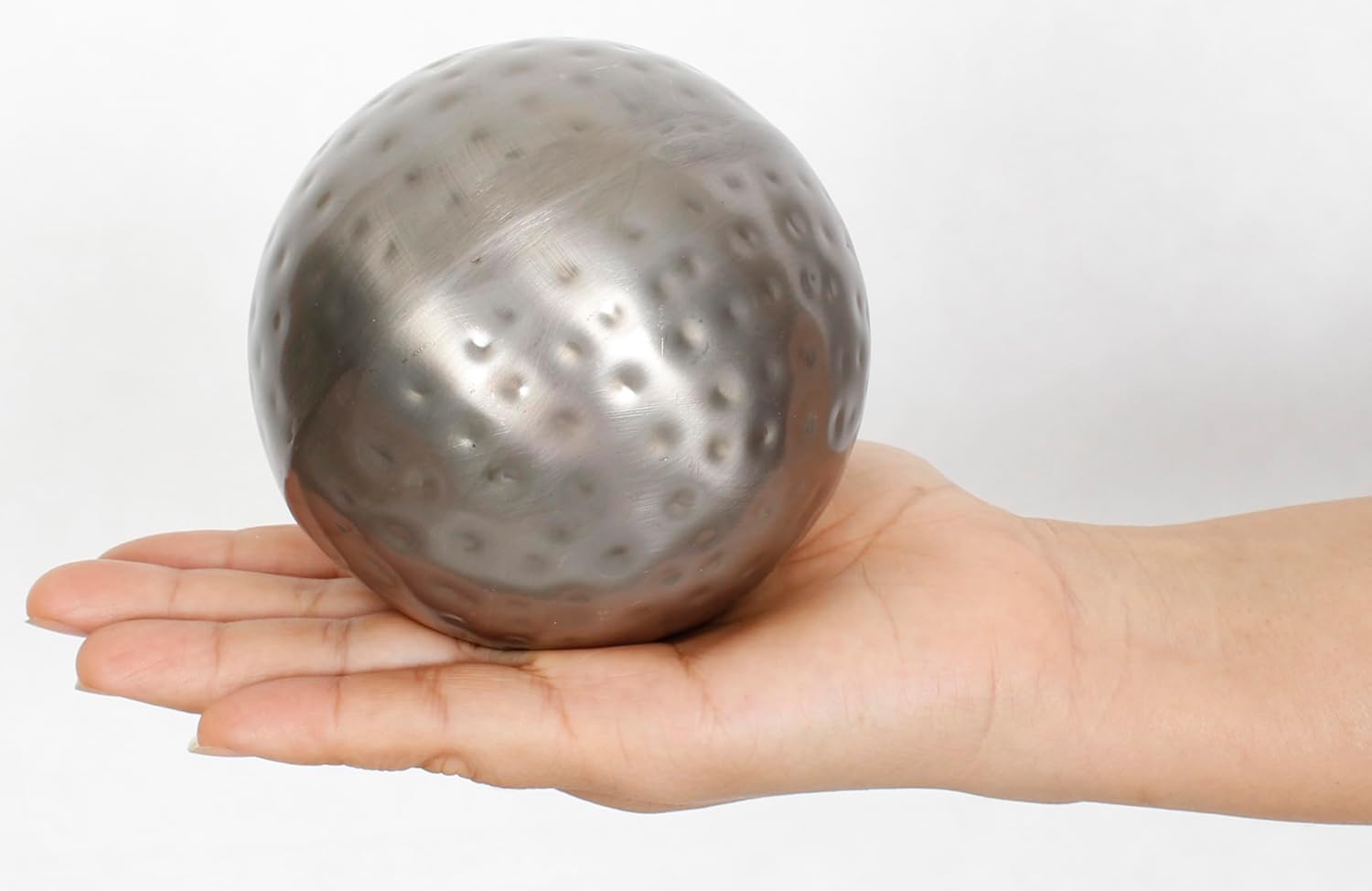 Decorative Balls, Orbs, Spheres Set of 4 Pieces 4 inch Bowl/Vase Filler Antique Silver
