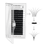 NAGARAKU Eyelash Extensions Individual Lash 0.07 C curl 13-15-17mm Mix Classic 3 Layers Camellia Faux Mink Lash Fluffy Soft Light no glue on base Mega Volume