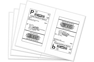 Mflabel Round Corner Half Sheet Shipping Labels for Trouble-Free Mailing and Postage