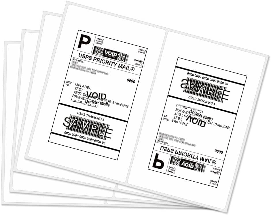 MFLABEL Half Sheet Shipping Labels 2-Pack