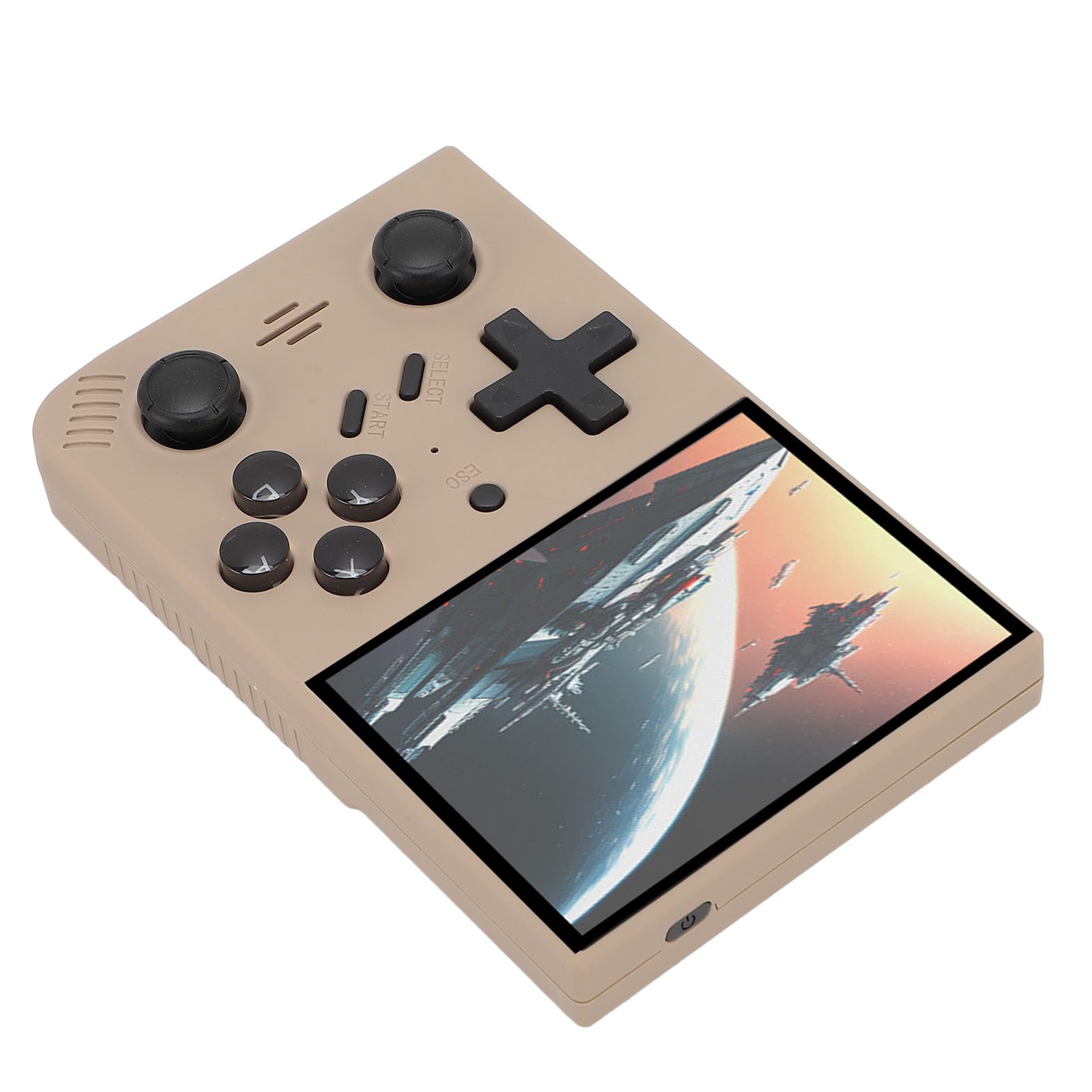 Handheld-Retro-Spielekonsole, Komfortables Design, Immersives Display für und Familie, Tragbare Videospielkonsole 3,5 Zoll für Reisen, Arbeit, Camping (Grau)