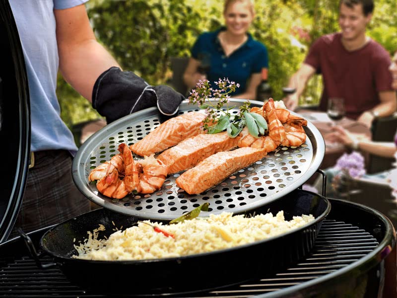 Aygaz Gurme Set 420, Porselen Emaye Tava ve Delikli Plaka Tabak, Barbekü Izgara, Buharda Pişirme, 420 Serisi Barbekülerle Uyumlu