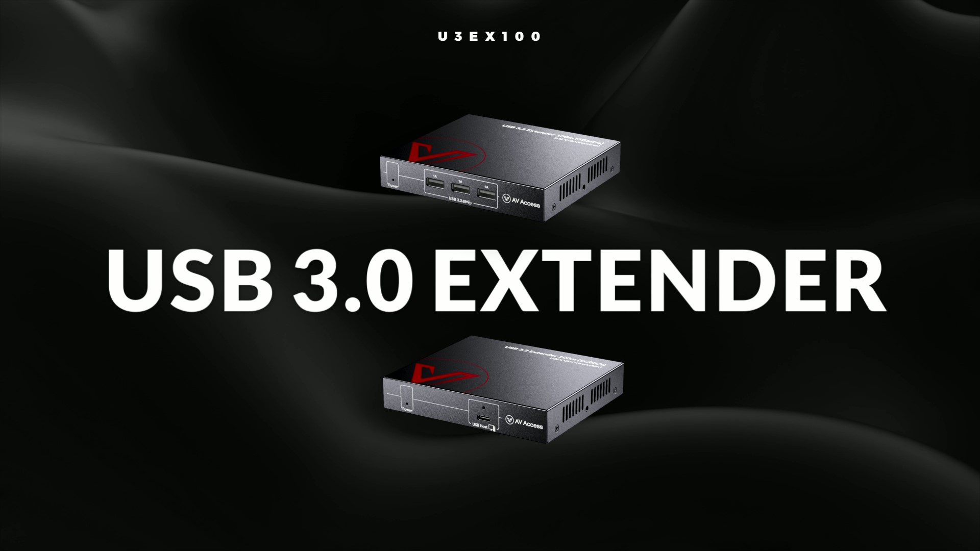 Image of AV Access HDbaseT USB 3.2 Extender Over Cat6A /7 up to 100m /330ft, 5Gbps High-Speed USB Over Ethernet, 4-Port USB Hub with 1.5A Charging, USB C Host, Plug & Play for Camera, Storage, AV Systems
