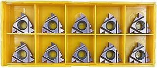 GBJ MMT11ER/IR 16ER/IR 22ER/IR AG55/AG60 Threaded Carbide Inserts for Machining Iron and Steel Parts Suitable for SER/SEL Threading Holders (16IR AG60 Bronze)