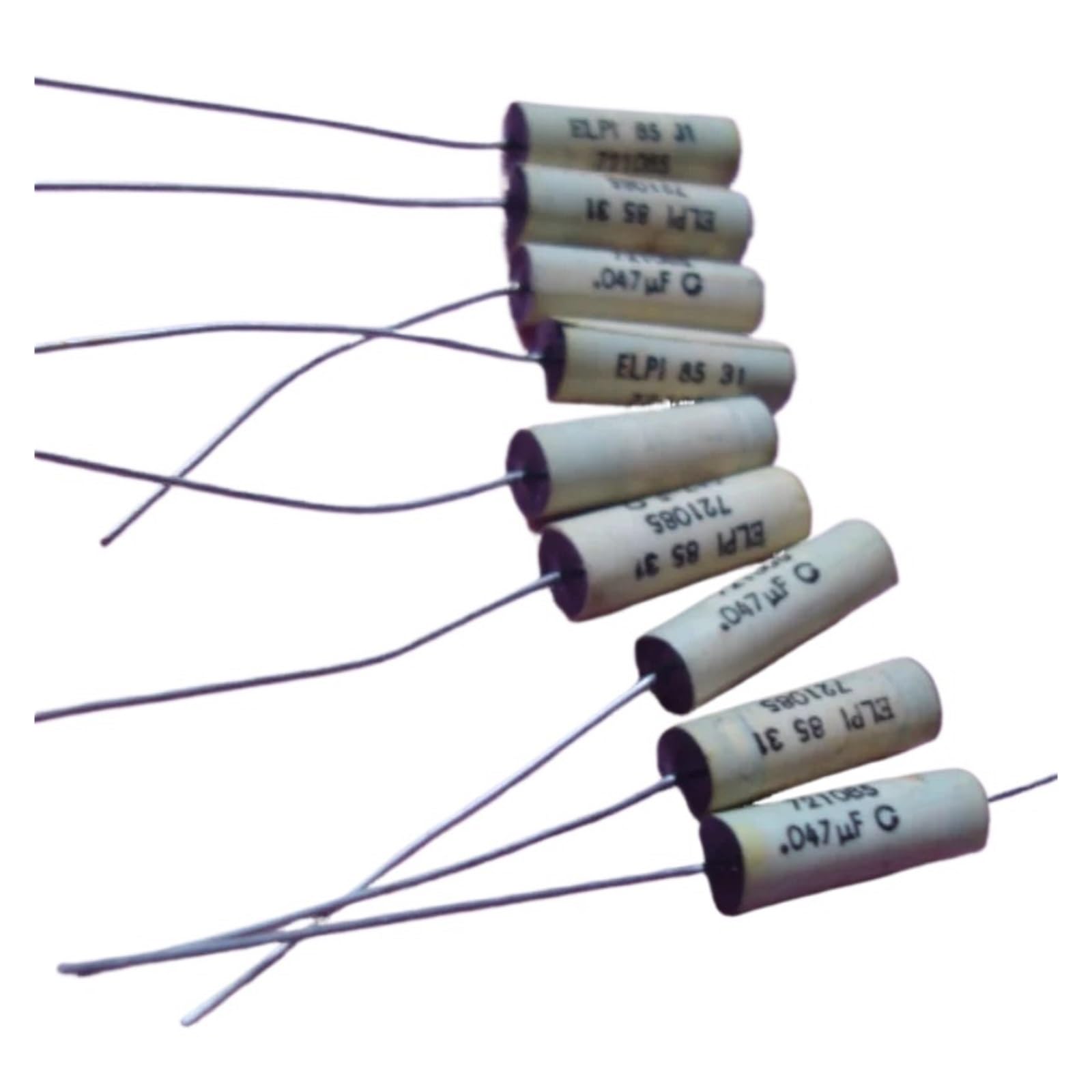 BALYDLUL 2PCS 400V 0.047UF 2% 7 * 21MM Capacitor