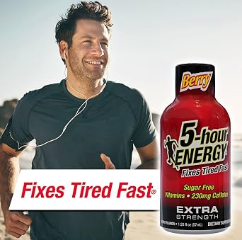 5-Hour Energy Extra Strength Shots, Berry Flavor, 12 Pack (1.93 fl oz)