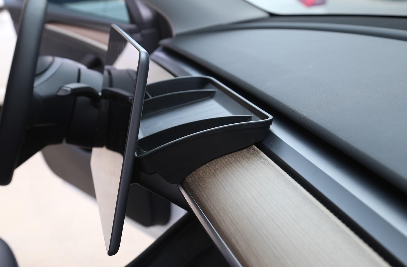 ev-goodies.de Organizer Aufbewahrung hinter Display für Tesla Model Y und Tesla Model 3 geeignetes Zubehör